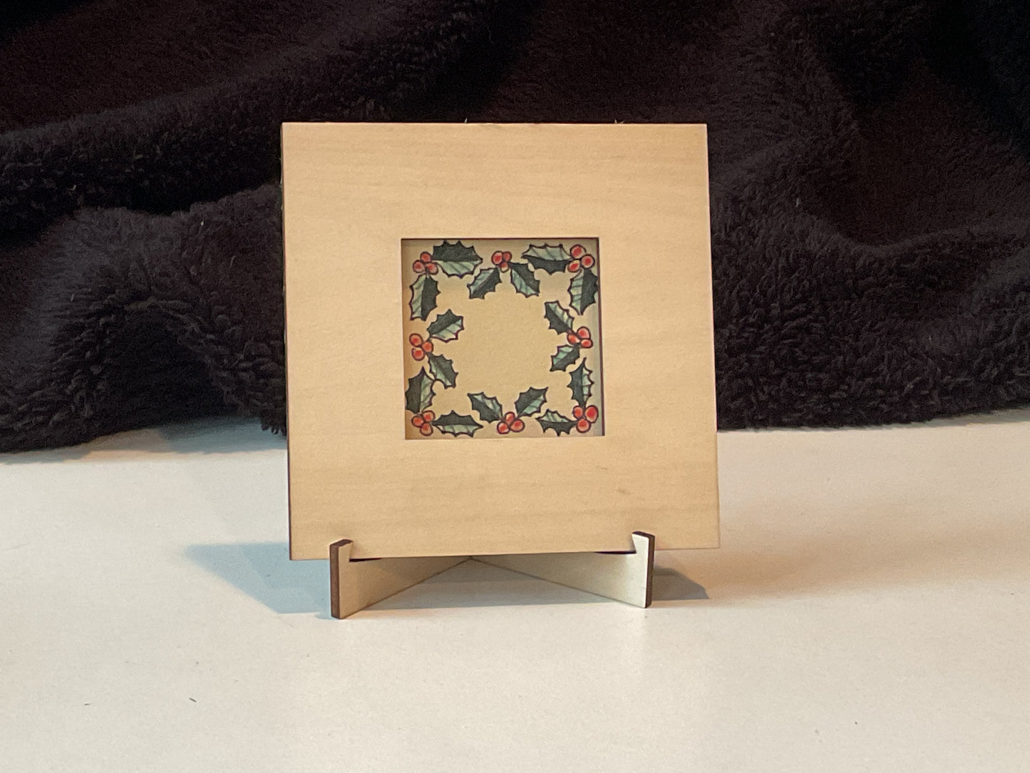 Handmade Zentangle® Bijou Frame – 4" Wood Display for 2" Tiles