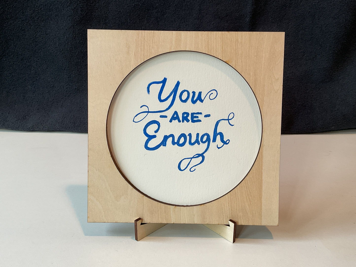 Handmade Zentangle® Zendala Frame – 5.5" Wood Display for 4.5" Tiles