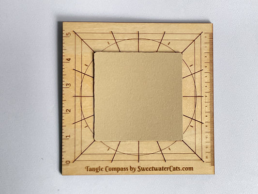 SALE! Prior Version - Tangle Compass โ 6" Square Layout Tool โ by Sweetwater Cats