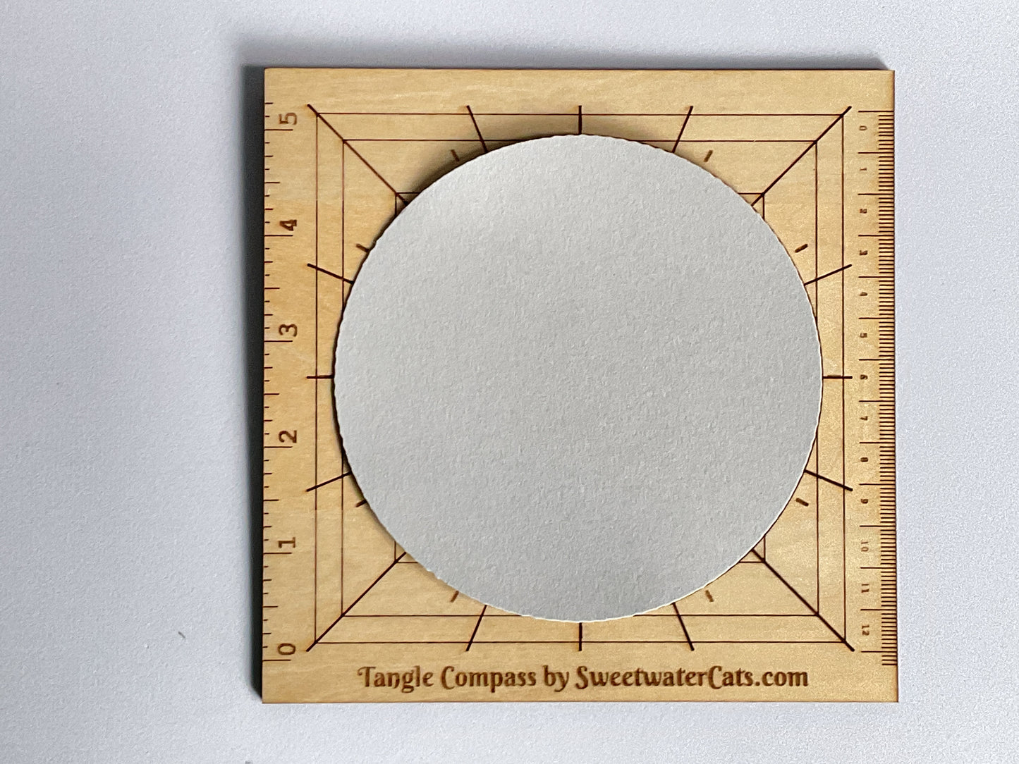 Tangle Compass – 6" Square Layout Tool – by Sweetwater Cats