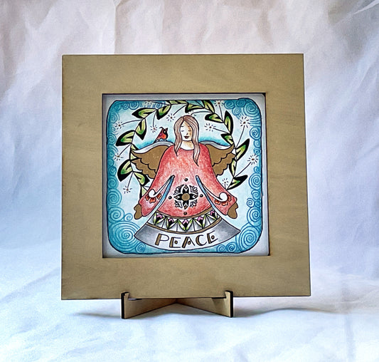 Handmade Zentangle® Apprentice Frame – 1 Tile Display