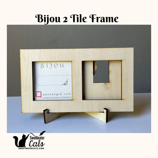 Handmade Zentangle® Bijou Frame – 2 Tile Display