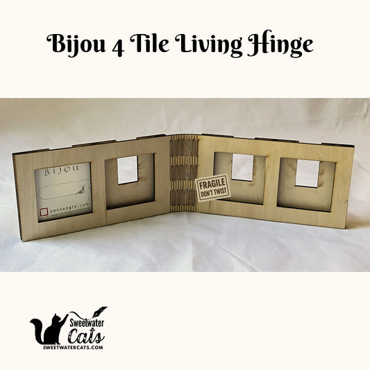 Handmade Zentangle® Bijou Living Hinge Frame – 4 Tile Display