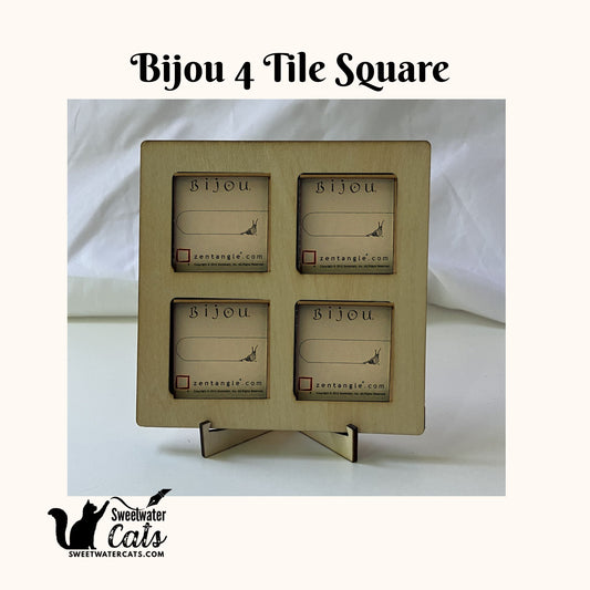 Handmade Zentangle® Bijou Frame – 4 Tile Square Display
