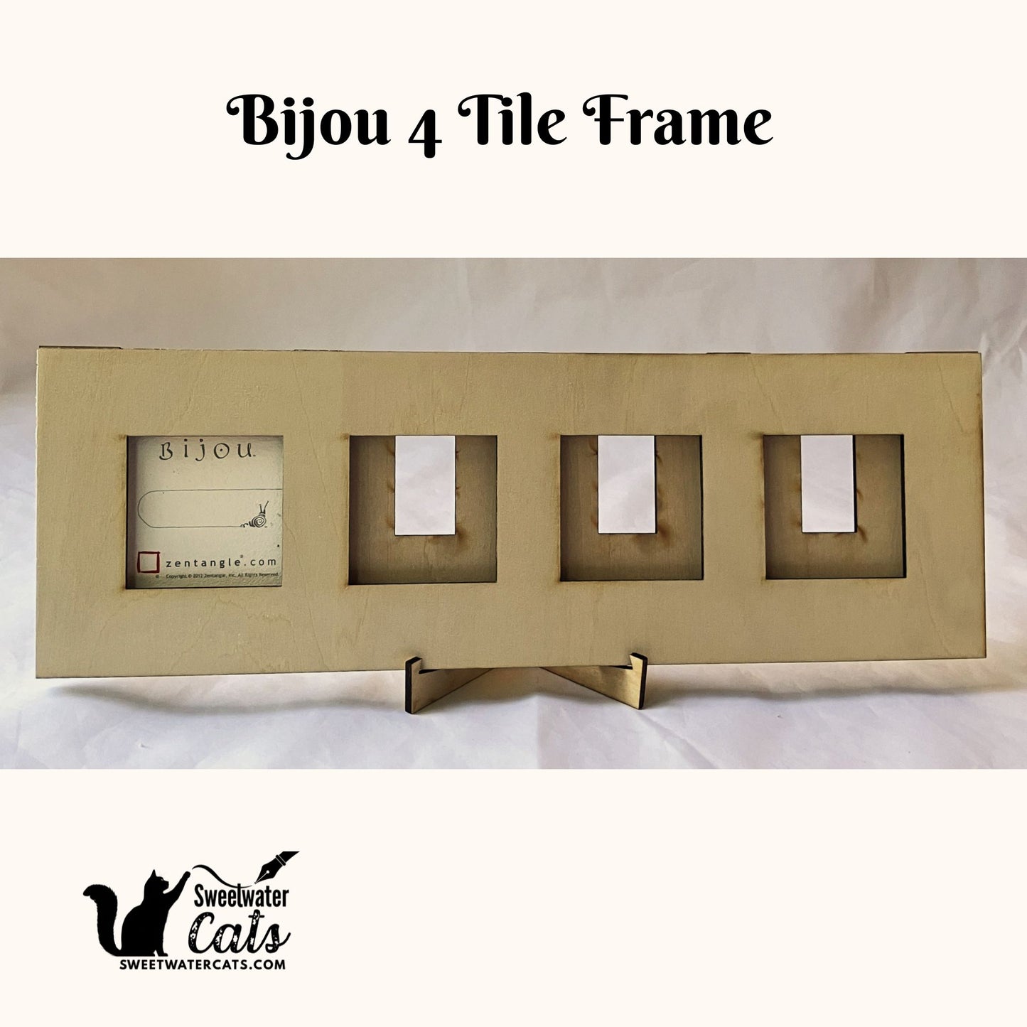 Handmade Zentangle® Bijou Frame – 4 Tile Display