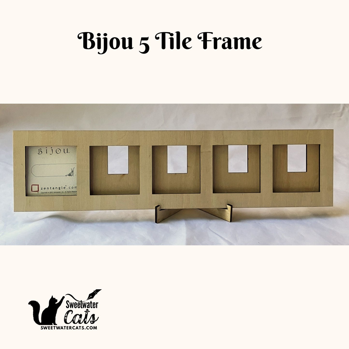 Handmade Zentangle® Bijou Frame – 5 Tile Display