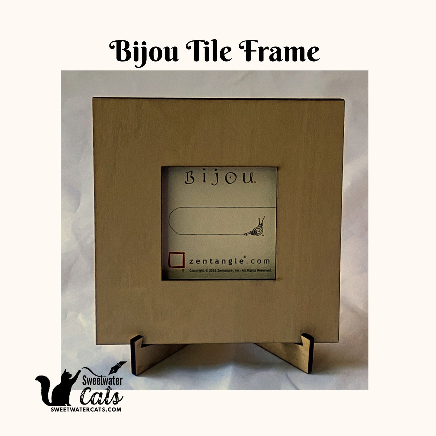 Handmade Zentangle® Bijou Frame – 1 Tile Display