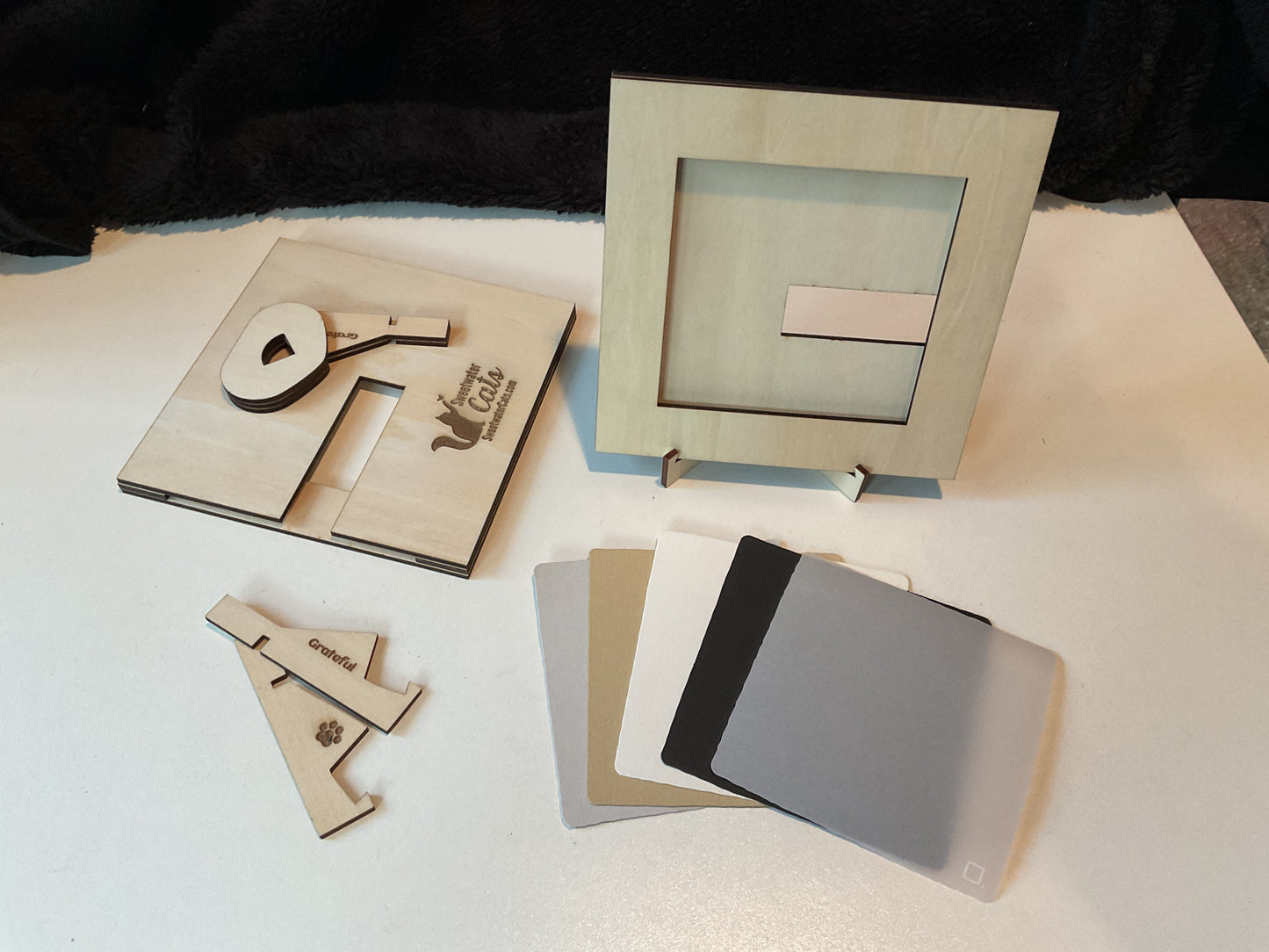 Handmade Zentangle® Square Frame – 5.5" Wood Display for 3.5" Tiles