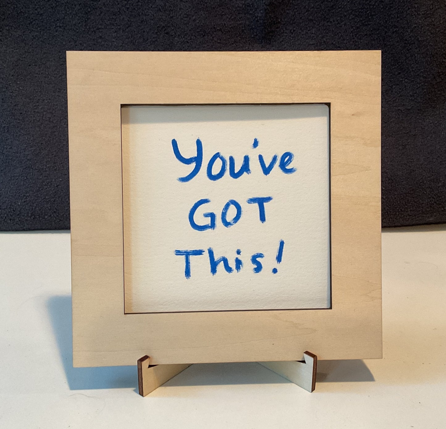 Handmade Zentangle® Square Frame – 5.5" Wood Display for 3.5" Tiles