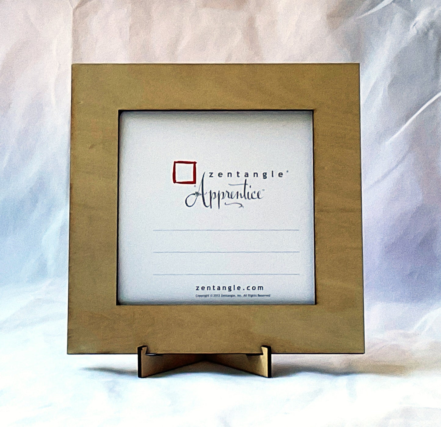 Handmade Zentangle® Apprentice Frame – 6-1/2" Wood Display for 4.5" Tiles