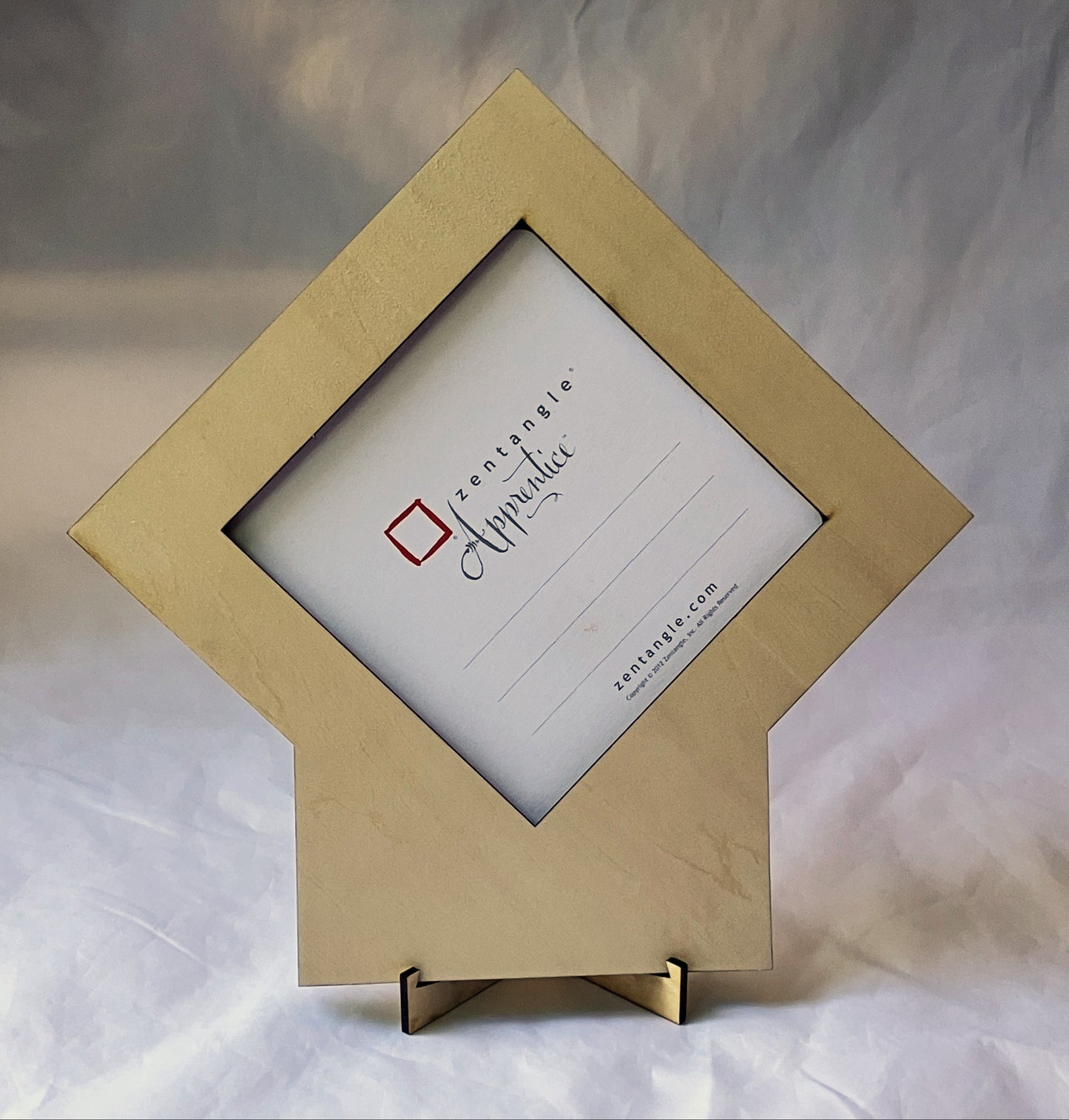 Handmade Zentangle® Apprentice Frame Diagonal – 1 Tile Display