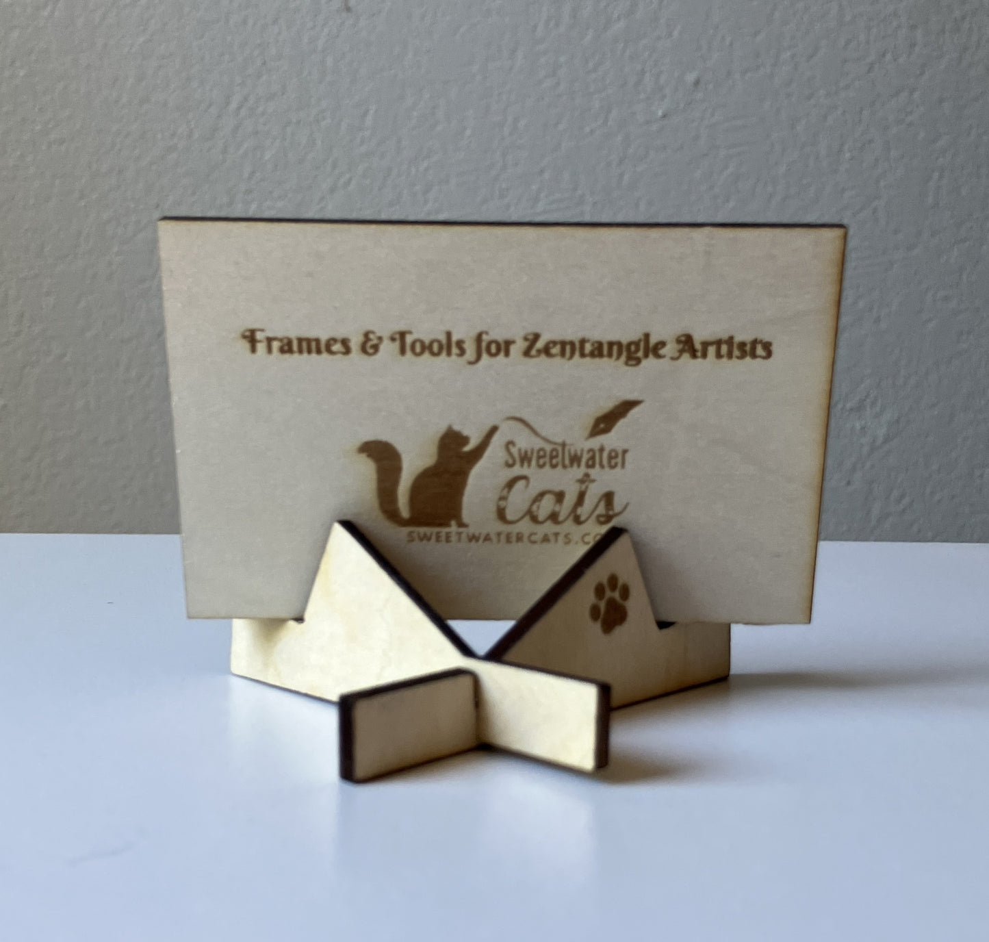 Wood Display Easel | Mini Stand for Zentangle® Tiles, Small Artwork & Photos