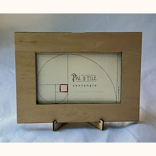 Handmade Zentangle® Phi Frame – 1 Tile Display