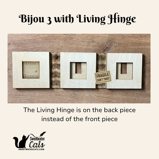 Seconds - Bijou Living Hinge 3 Tile Frame - 25% off Retail $24 - Only 1 available