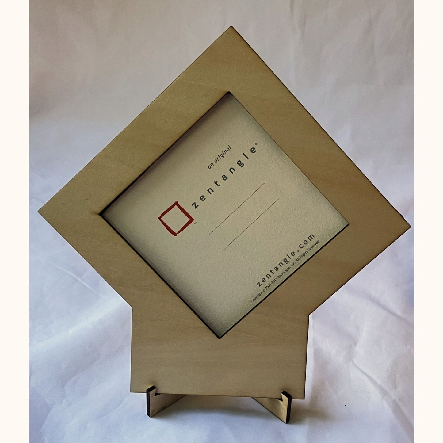 Handmade Zentangle® Square Frame Diagonal – 1 Tile Display