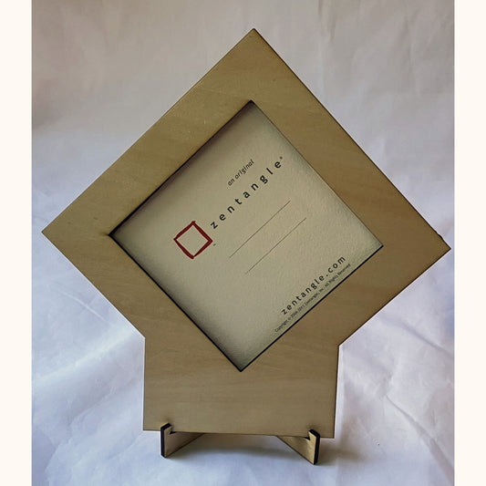 Handmade Zentangle® Square Frame Diagonal – 1 Tile Display