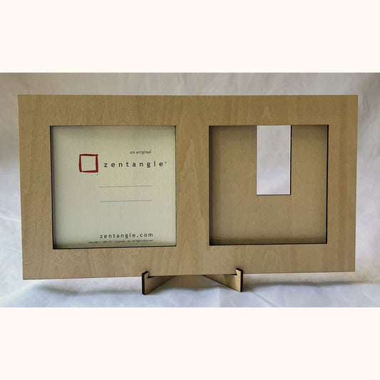 Handmade Zentangle® Square Frame – 2 Tile Display