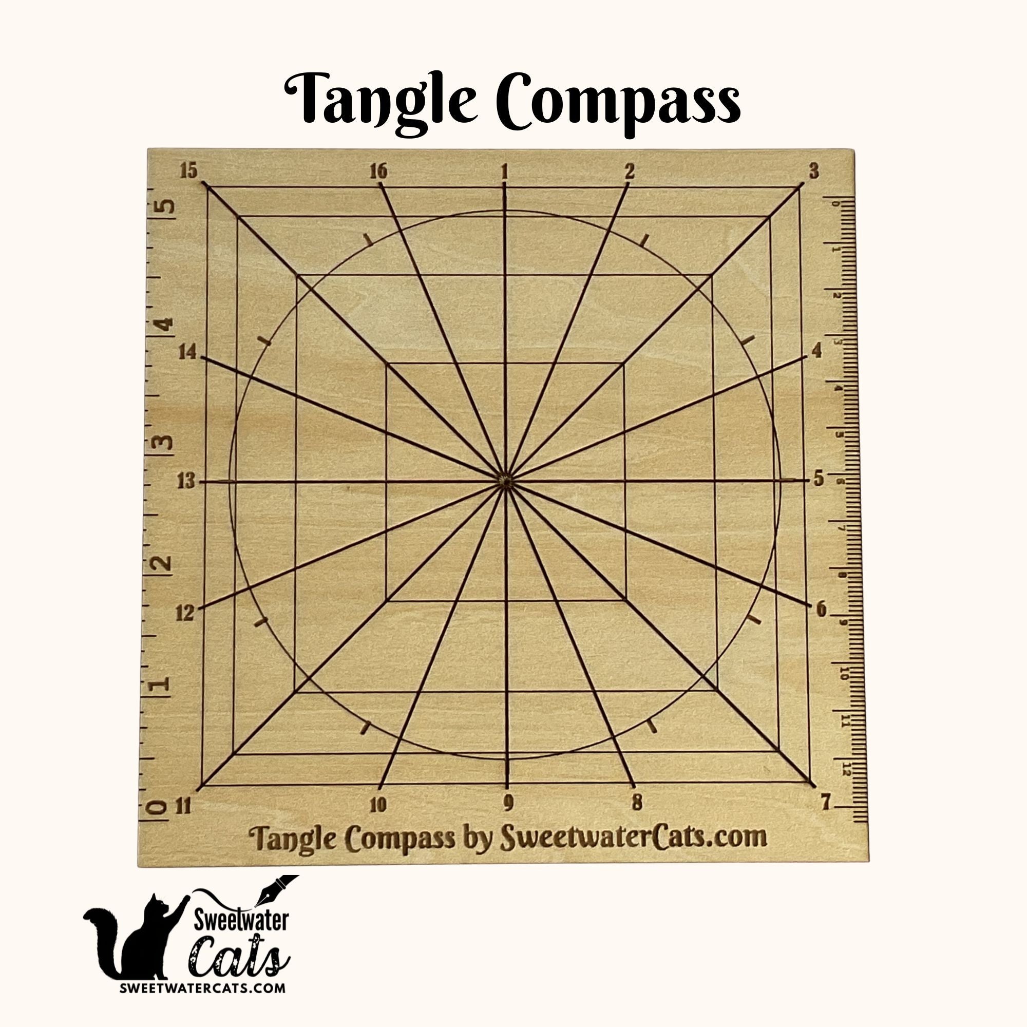 Zentangle Tangle Compass Layout Tool | Sweetwater Cats