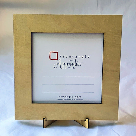 Handmade Zentangle® Apprentice Frame – 1 Tile Display