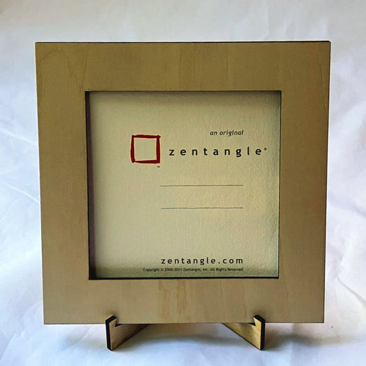 Handmade Zentangle® Square Frame – 1 Tile Display