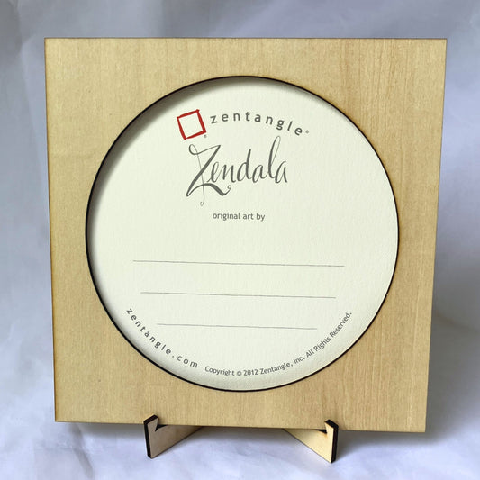 Handmade Zentangle® Zendala Frame – 1 Tile Display