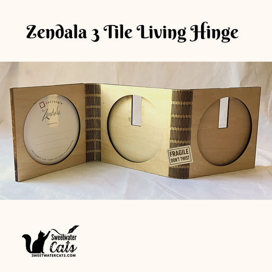 Handmade Zentangle® Zendala Living Hinge Frame – 3 Tile Display