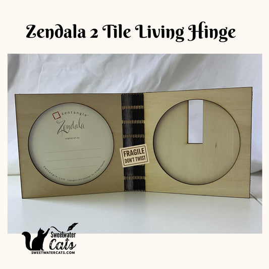 Handmade Zentangle® Zendala Living Hinge Frame – 2 Tile Display